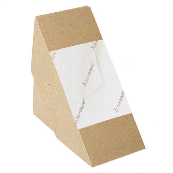 Sandwich Wedge Boxes The Pack w/window 12,4x12,4x7,5cm (50st/pak)