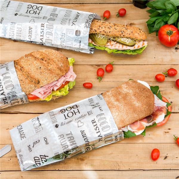 Bags for Burgers "parole" 14+7x22cm (500st/pak)