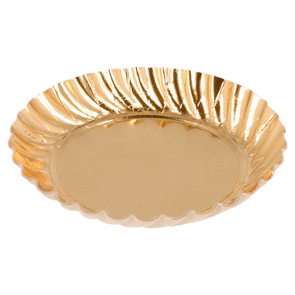 Mini Trays 5,5cm Gold Cardboard (100st/pak)