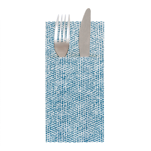 Napkins Kangaroo Like Linen 40x40cm Blue Indigo Spunlace (700st/doos)
