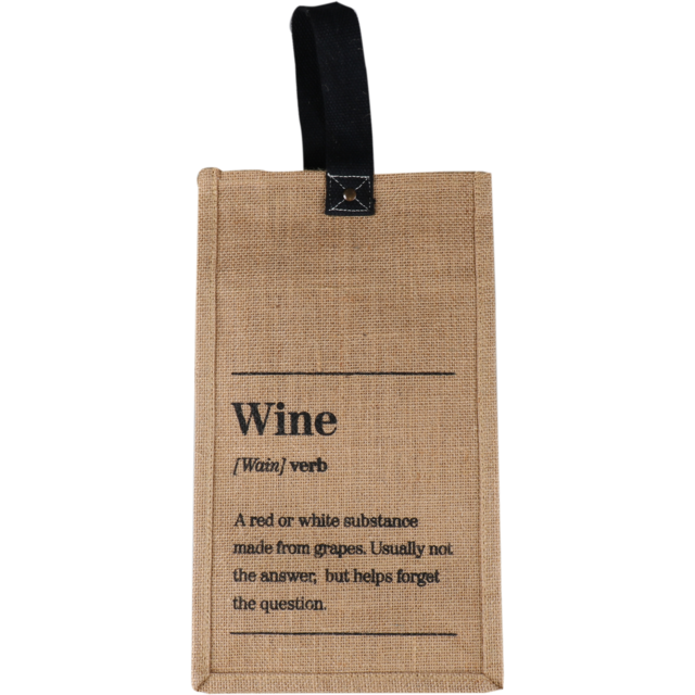 Wijnfleszak Jute Portrait 30x20x11cm (per stuk)