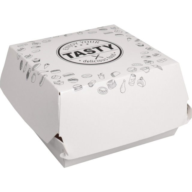 TASTY hamburger bakje 90x90x70mm (100st/pak)