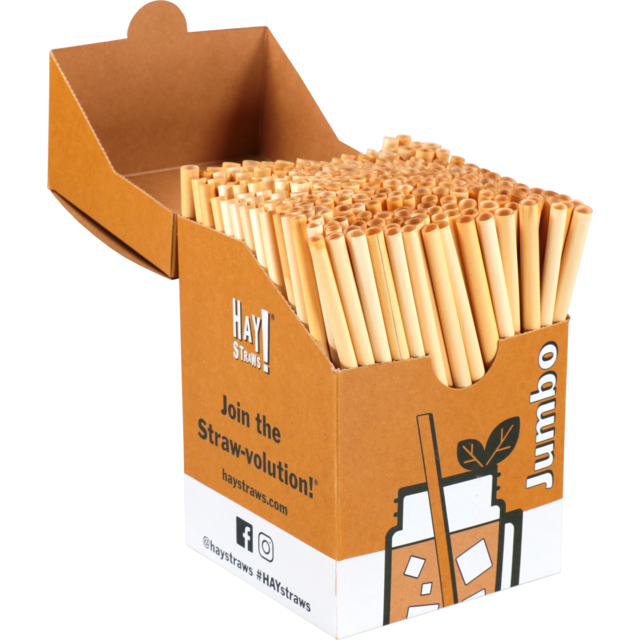 Jumbo straw rietje Riet 5-7,5mm diam. #601112 (250st/doos)