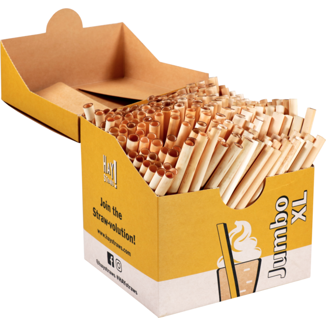 Jumbo straw XL Rietje riet 7,5-10mm diam. (250st/doos)