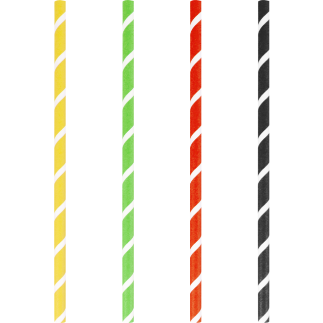 Milkshake rietje papier 230x8mm (500st/zak)