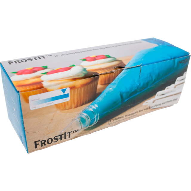 Spuitzak / Piping bag aan de rol 470ml blauw  100/rol