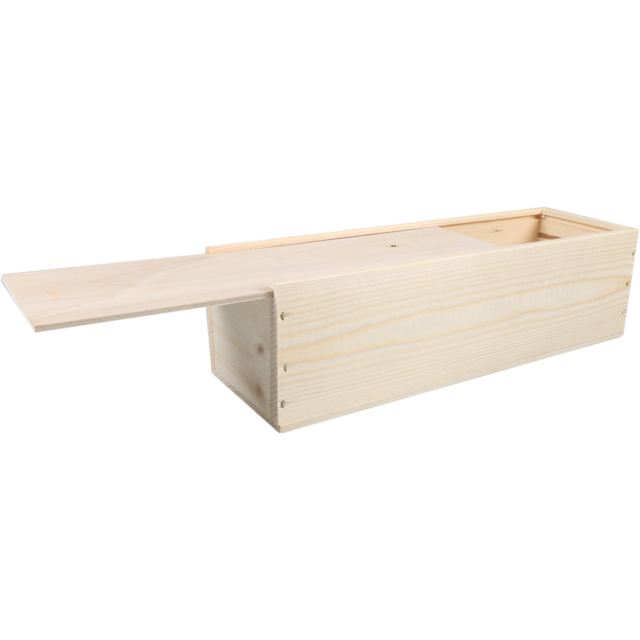 1-fles wijnkist schuifdeksel compleet 360x115x96mm (per stuk)
