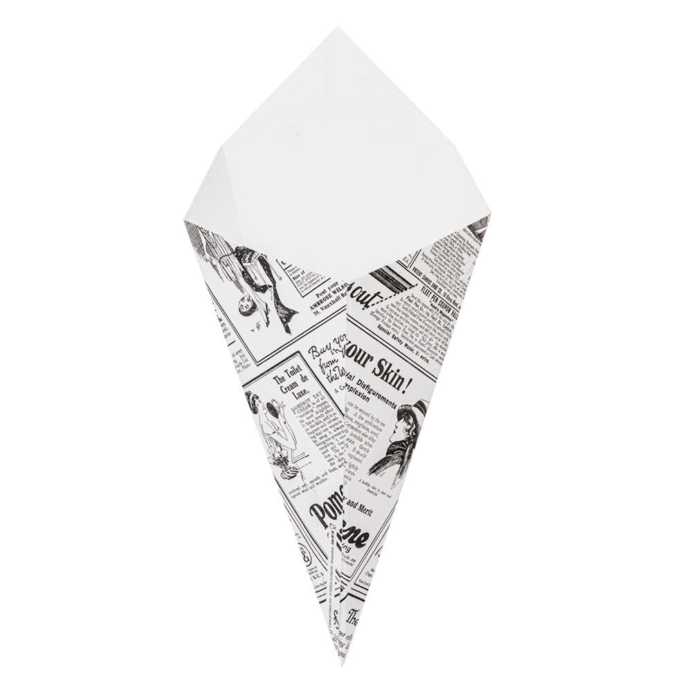 Cardboard Cones The Pack Times 15,7x26,8cm White (200st/pak)