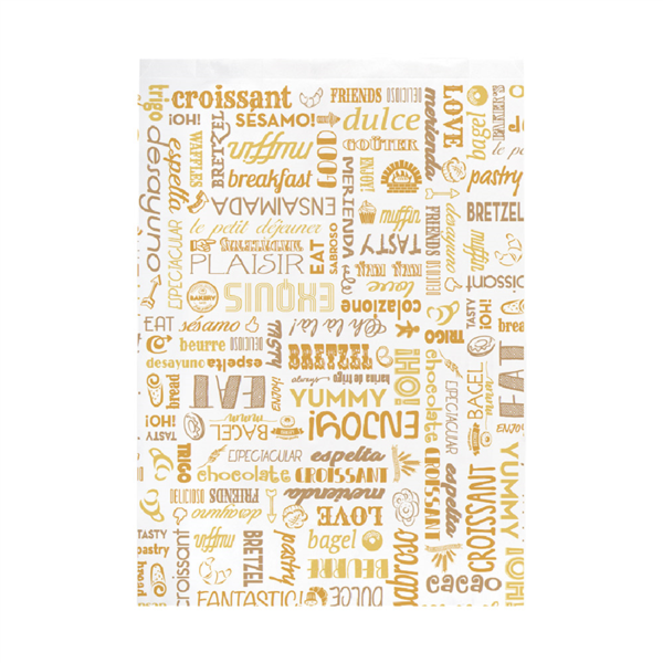 Croissant Bags "Parole" 26+8x35cm White (250st/pak)