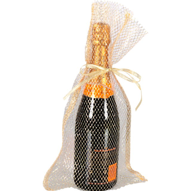 Cadeauzak Mesh deLuxe Goud 40cm/20cm (per stuk)