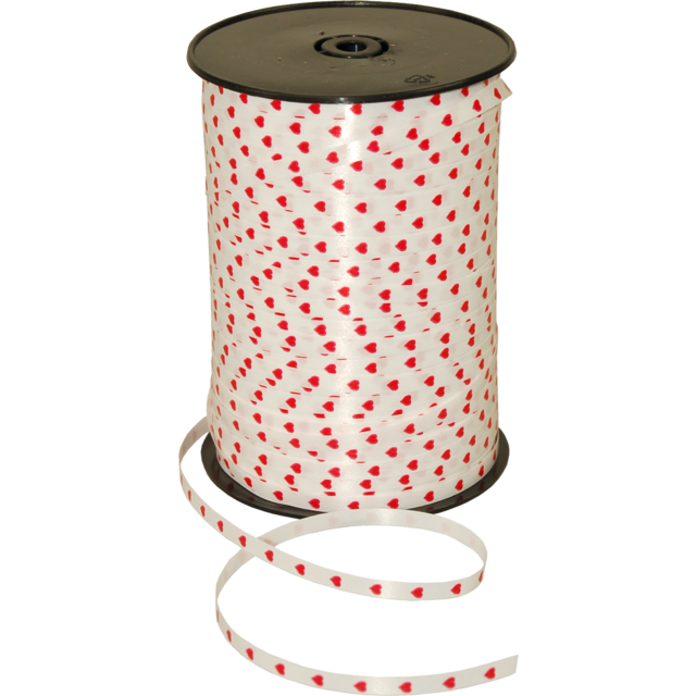 Krullint Poly Hartjes 10mm - 25 (per spoel)