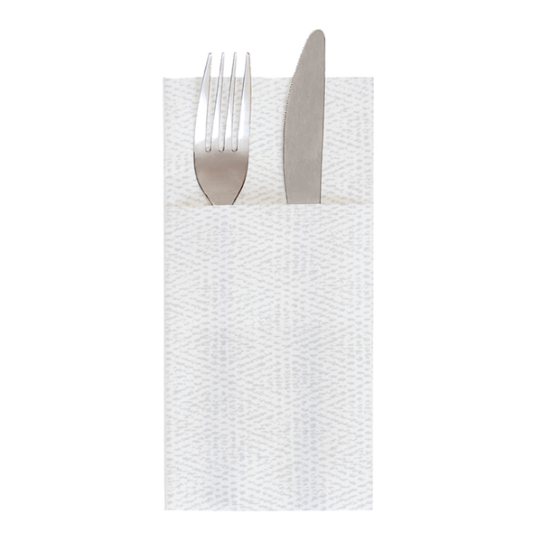 Napkins Kangaroo Like Linen 40x40cm White Spunlace (50st/pak)
