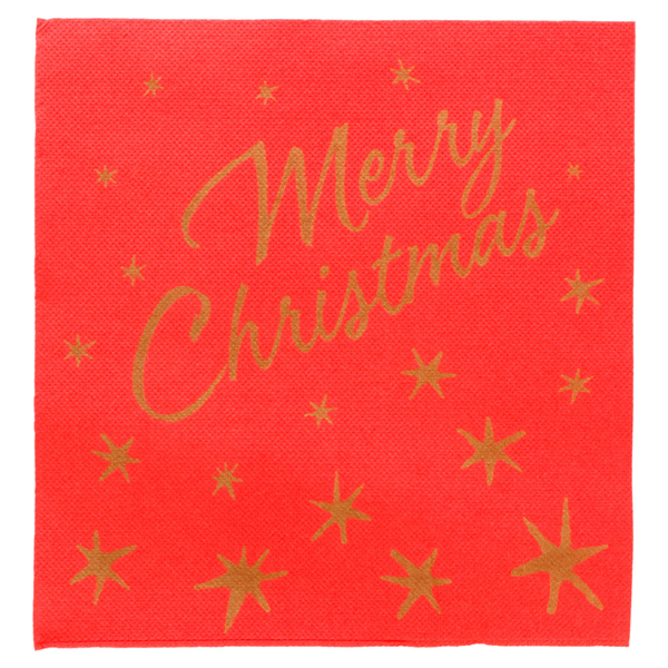 Double Point Napkins "Merry Christmas" 40x30cm Red Tissue (1200st/doos)