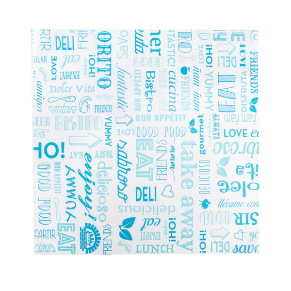 Greaseproof parchment sheets Blue Parole 31x31cm (1000st/pak)