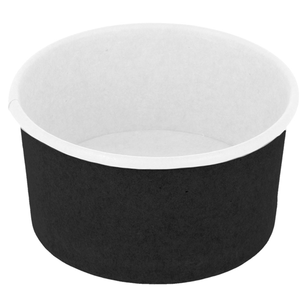 Ice-Cream Tubs 90ml Black Cardboard (50st/sleeve)