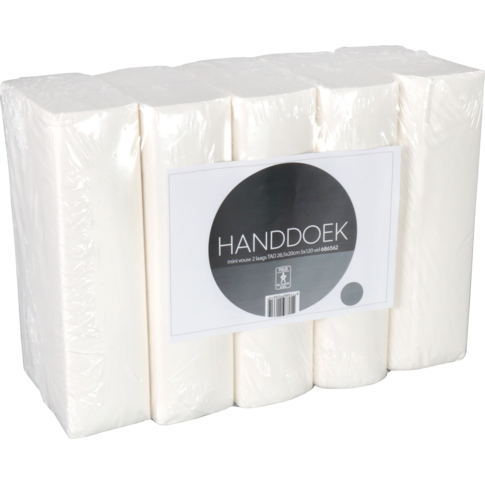 Qleaniq Luxury Handdoek Mini Vouw 26,5x20cm / 5x120st/doos