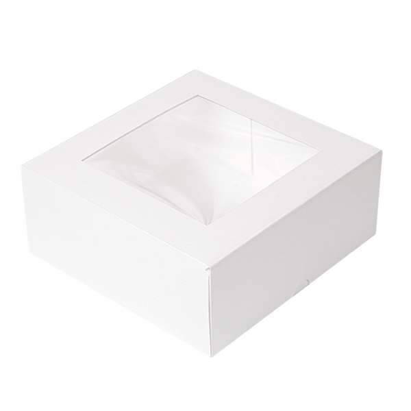 Cake Boxes w/window The Pack 18x18x7,5cm White (50st/pak)