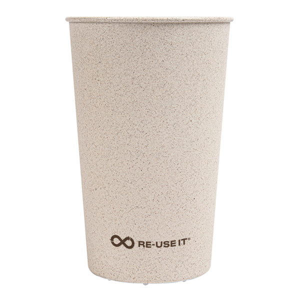 Reusable Glasses 330ml Diam. 7,5x11,5cm Natural Rice Husk Biocomposite (540st/doos)
