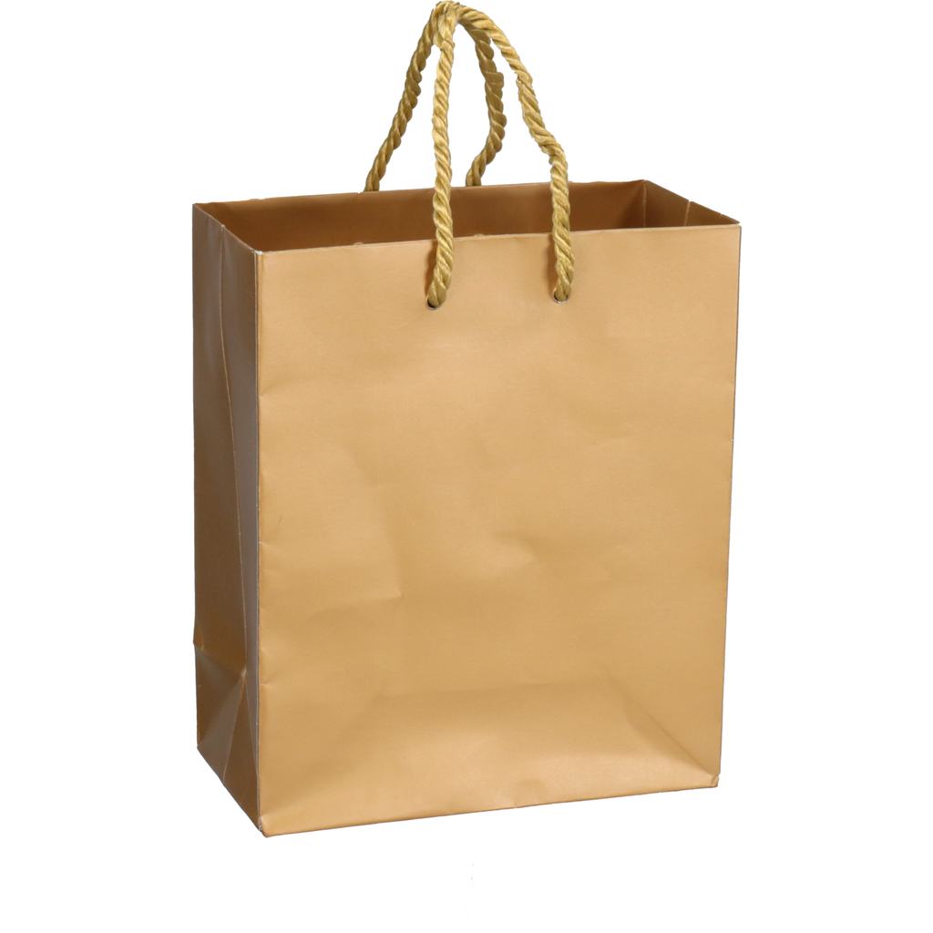 Draagtas met koord Goud 16x8x19cm (100st/doos)