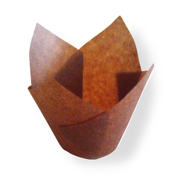 Muffin Cups "Tulip" 210ml 17,5x17,5cm Brown Greaseproof Parch (200st/pak)