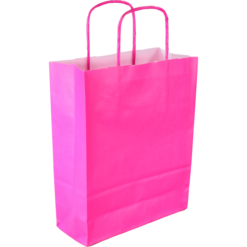 Papieren draagtas 18/8x22cm Roze (50st/pak)