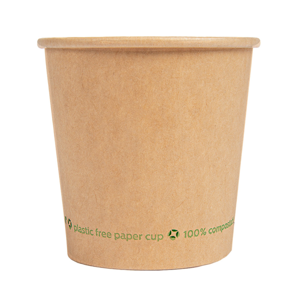 Single Wall Paper Cups 120ml/4oz Brown Cardboard (50st/sleeve)