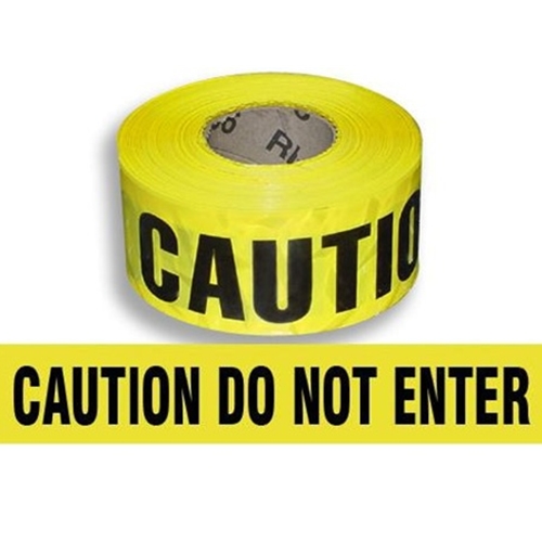 Barricade Tape "DO NOT ENTER": 3" x 1000' (Yellow film Black ink) Per rol