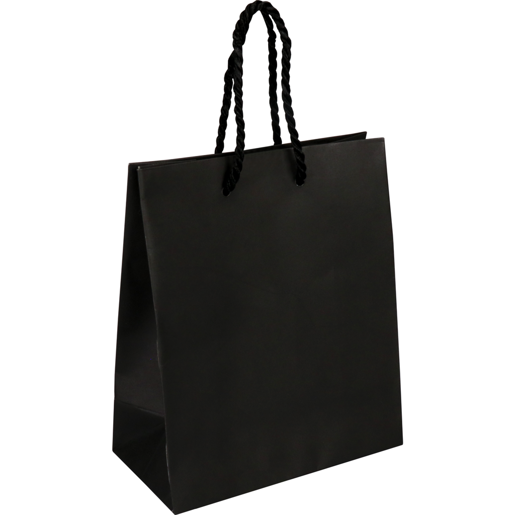 Draagtas met koord Zwart 16x8x19cm (100st/doos)