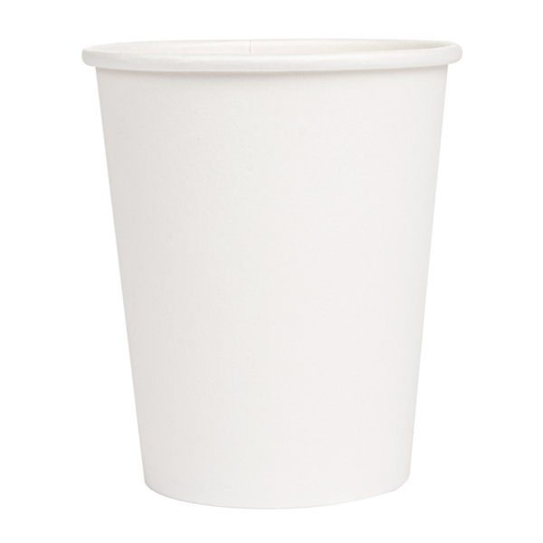 Single wall paper cups 240ml White cardboard (50st/sleeve)