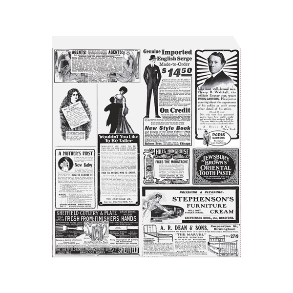 2-sides open Greaseproof paper "Times" White Parch 23x25,5cm (500st/pak)