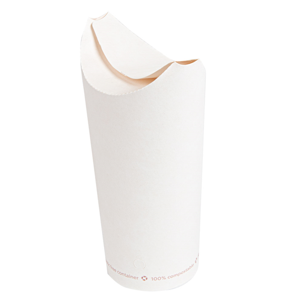 Chips Cups Closed White 22oz (50st/pak)