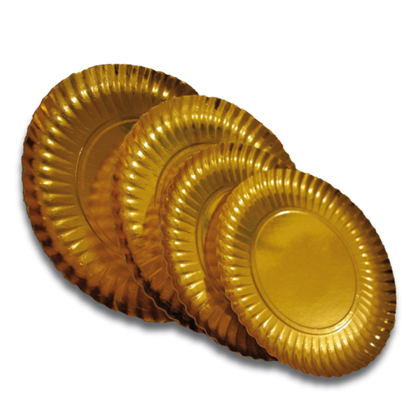 Trays Round Gold Cardboard Diam. 33cm (50st/pak)
