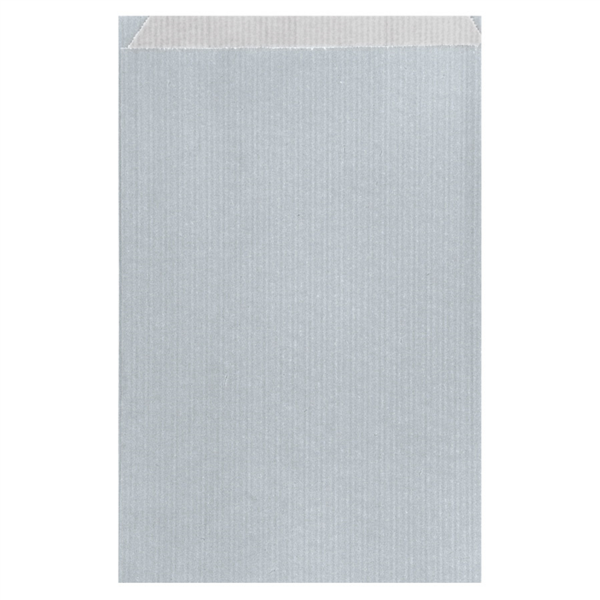 Flat Bags Silver Kraft Ribbed 26+9x38cm (250st/pak)