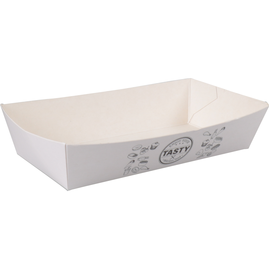 A13 bakje TASTY Wit karton (100st/krimp)