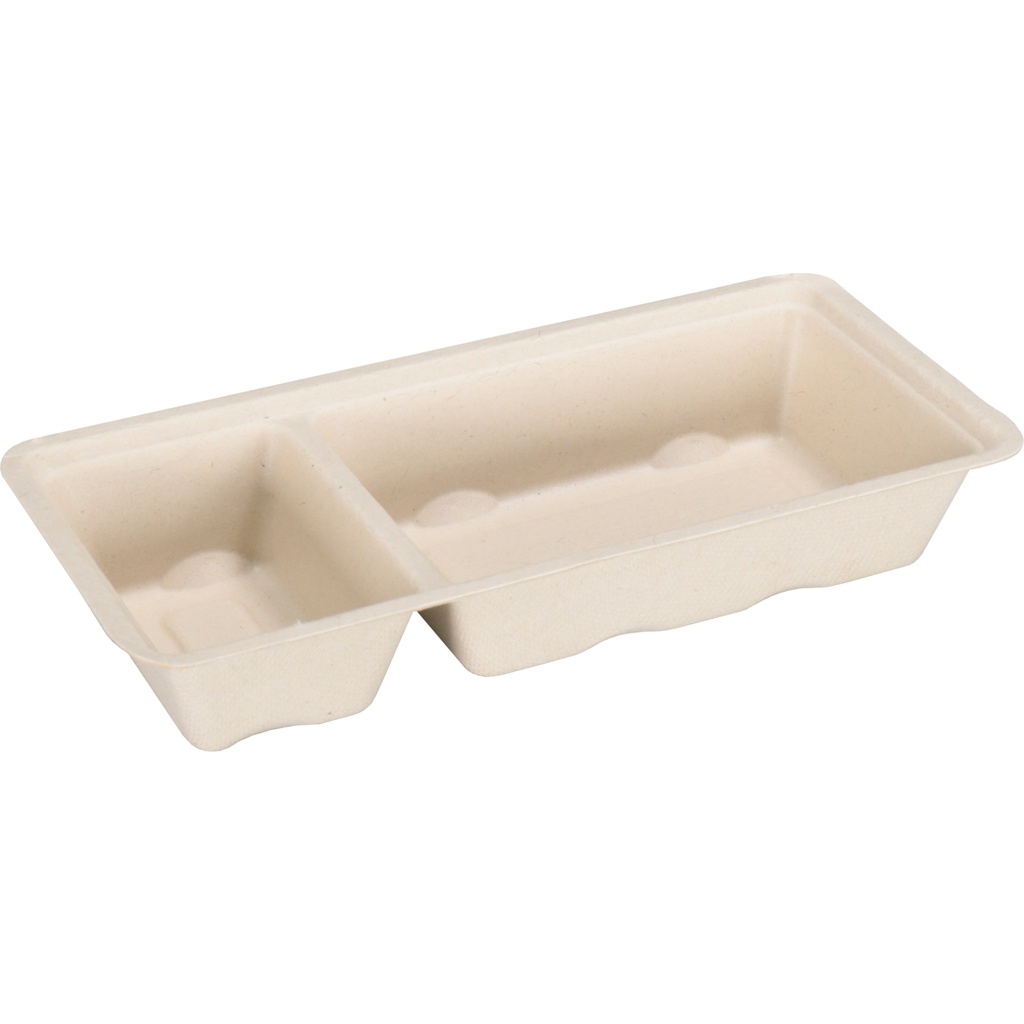 Suikerriet/Bagasse Snackbakje A22 (A9+1) (50st/pak)