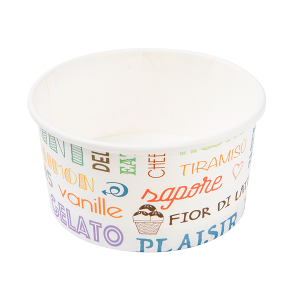 Ice-cream Tubs Parole 180ml White Cardboard (50st/pak)