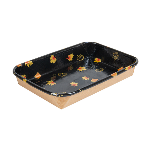 Containers for sushi 16,5x11,5x2,4cm Black/Kraft (50st/pak)