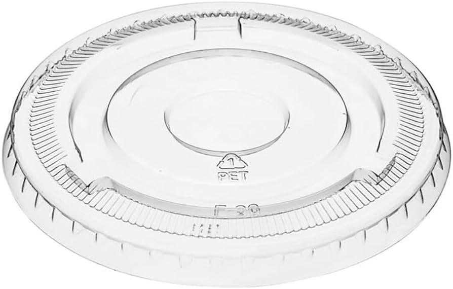 98mm PET Flat Lid without slot/hole (100st/pak)