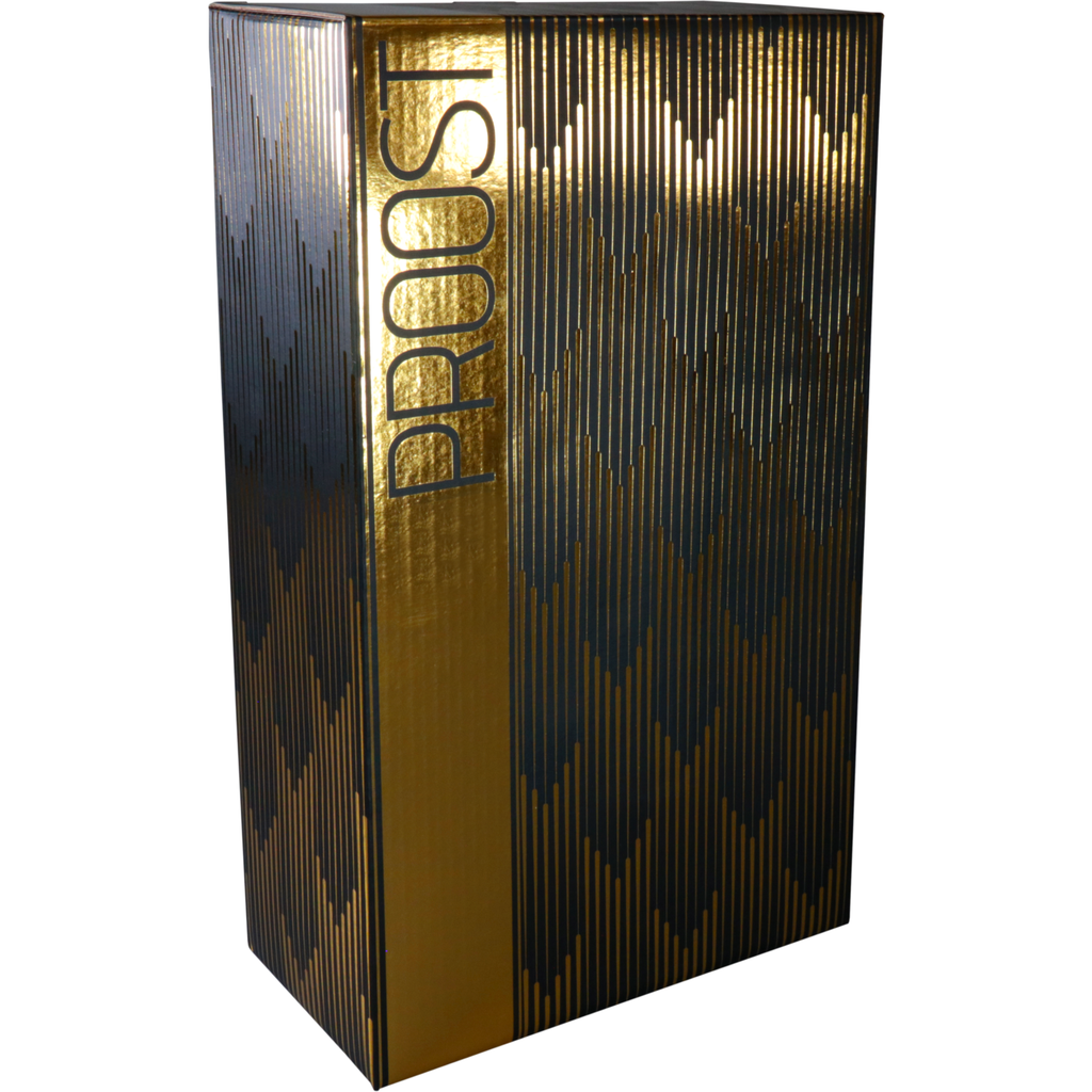 2-fles doos Karton "Proost" 190x95x330mm (per stuk)