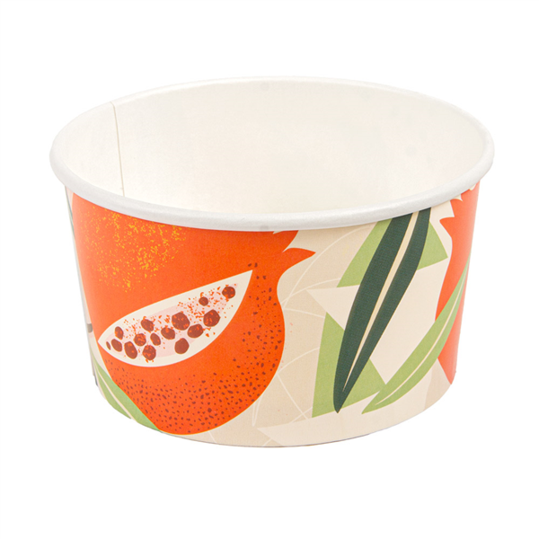 Ice Cream Tubs "Amalfi" 3oz/90ml 7,2x4cm White Cardboard (50st/pak)