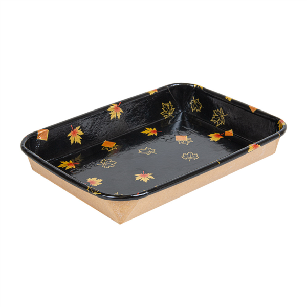 Container for Sushi 18,5x12,9x2,4cm Black Kraft (50st/pak)