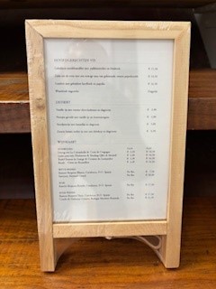 Sandwich Bord Menukaart Mini 15x25cm (per stuk)