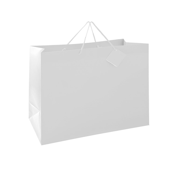 Shopping Bags (Cord Handle) 40+15x32cm White (10st/pak)