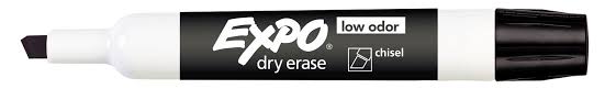 Markers Sanford (Expo) Low Odor Dry Erase Broad Chisel Tip Black (per stuk)
