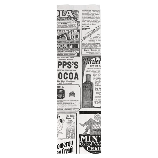 Baguette Bags "Times" 9+4x30cm White Greaseproof (500st/pak)