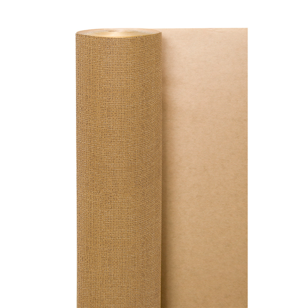 Gift Paper "Arpillera" 50mtr x 70cm Kraft Ribbed (per rol)