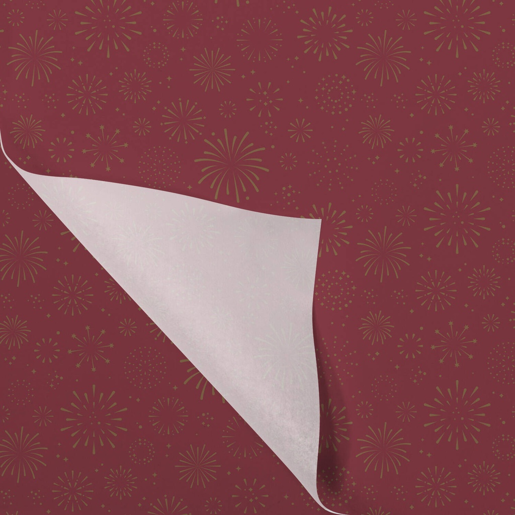 Zijdevloei Vuurwerk Rood/Goud 50x70cm (100vel/pak)