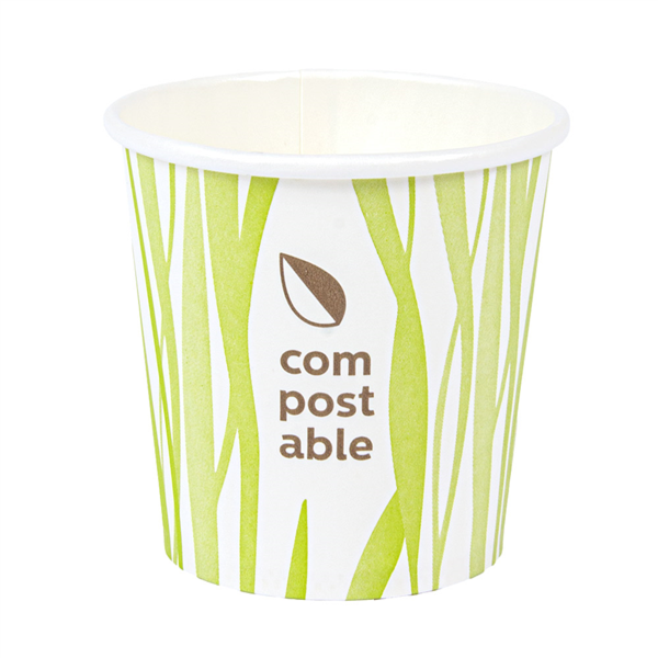 Cups cold & hot baverages "compostable" 120ml White (50st/sleeve)
