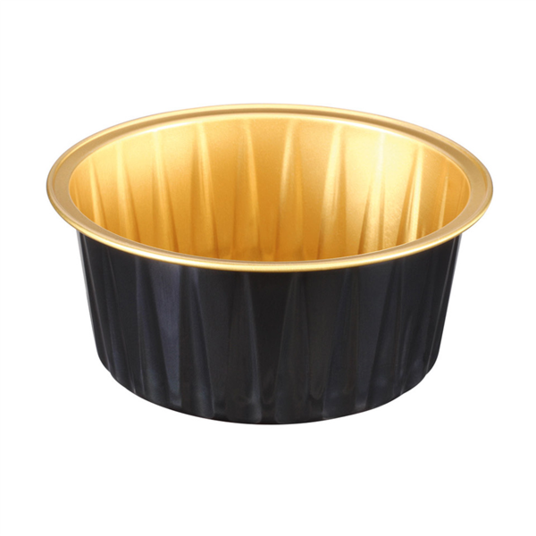 Bakery Containers 125ml 8,5x3,5cm Gold/Black Alu (100st/pak)