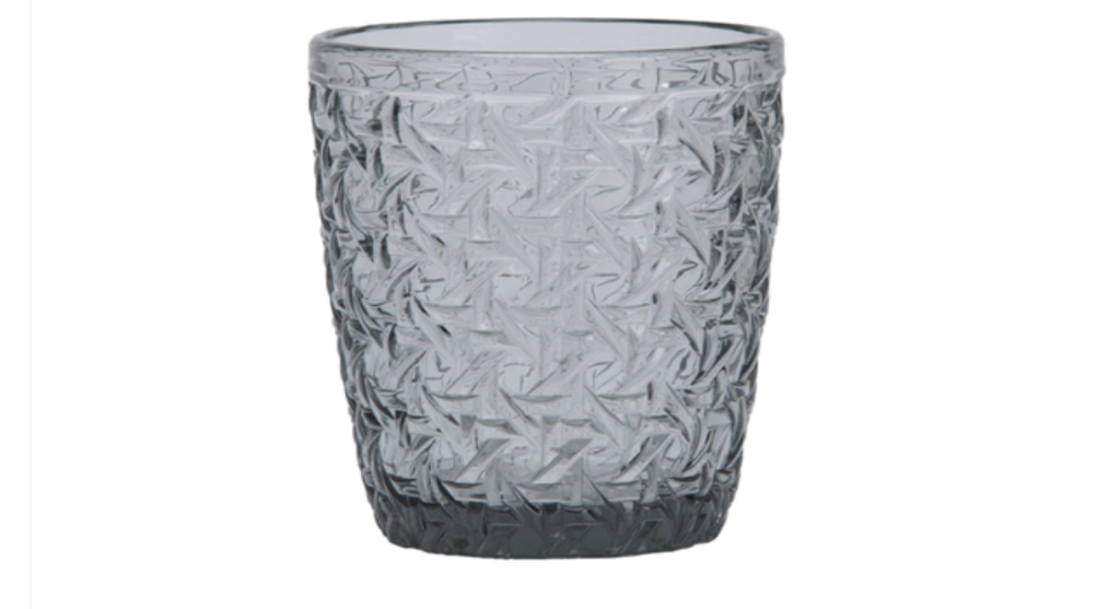 Glass Cup 'WAKI' 300ml 8,2x10cm Grey Glass (per 6 pcs)